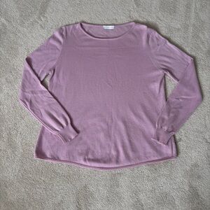 Rocco Ragni 100% Cashmere Lavender Blush Knit Sweater Size L